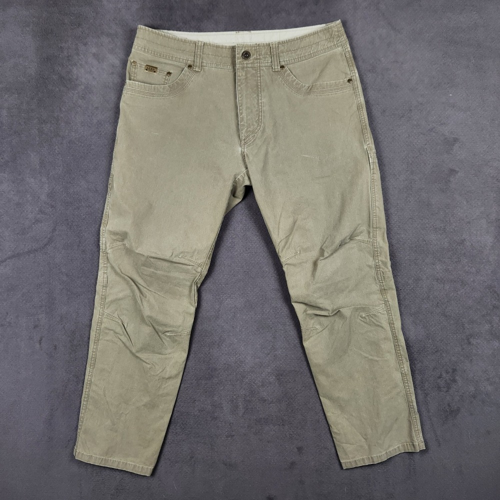 KUHL Revolvr Pants Mens 35x30 Khaki Stretch Utility Cargo Hiking Workwear